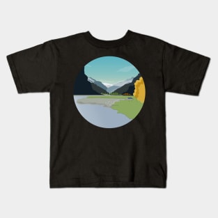 New Zealand Landscape - Mount Aspiring National Park Kids T-Shirt